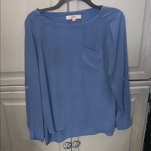Loft long sleeve silky top